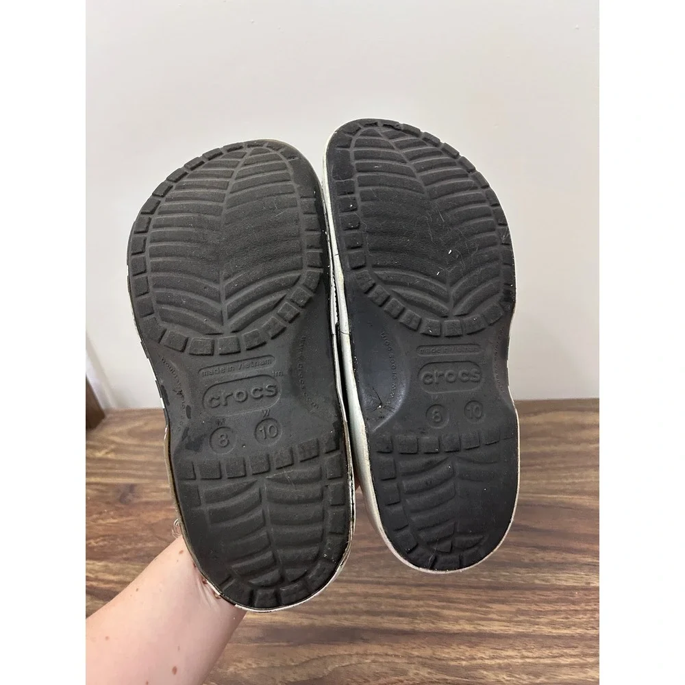 Crocs NASCAR Classic Clogs Black White Racing Mens 8 Womens 10 Checkerboard